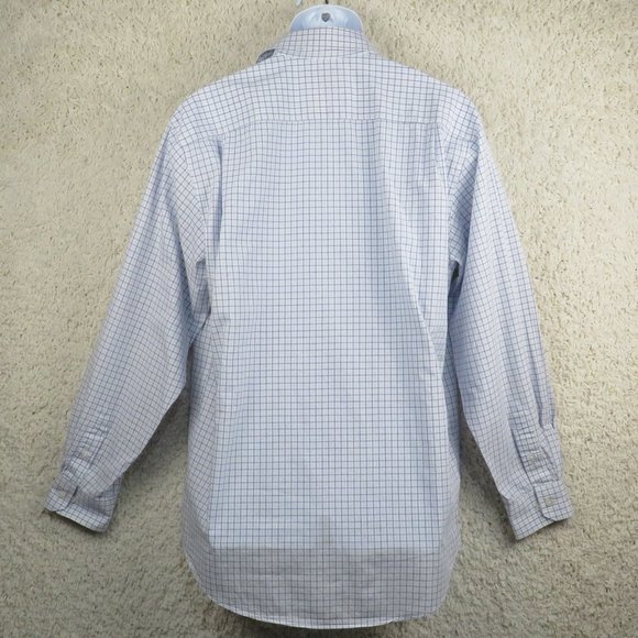 Banana Republic* Men's Long Sleeve Button Down Curved Hem Plaid Shirt~Size Large - Picture 9 of 9